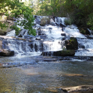 “Flowing Strength – Waterfall Digital Art