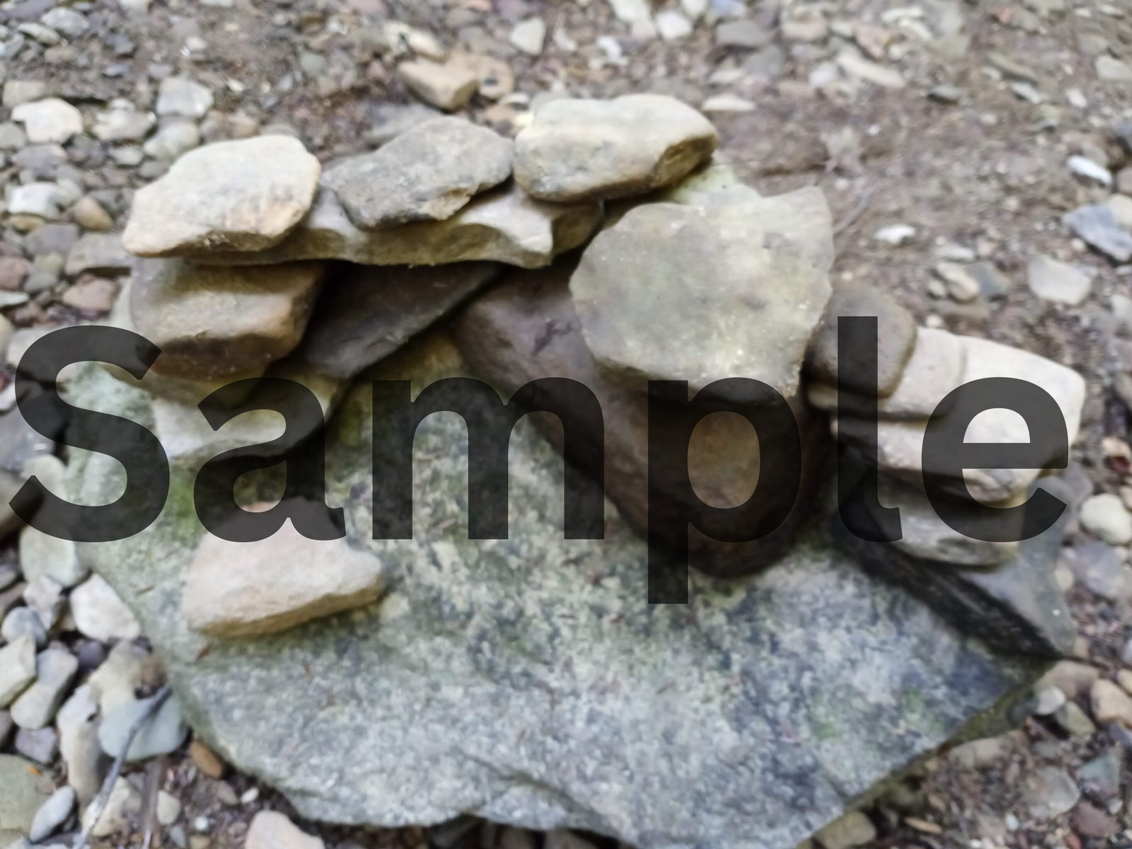 Path of Balance – Stacked Stones Digital Art